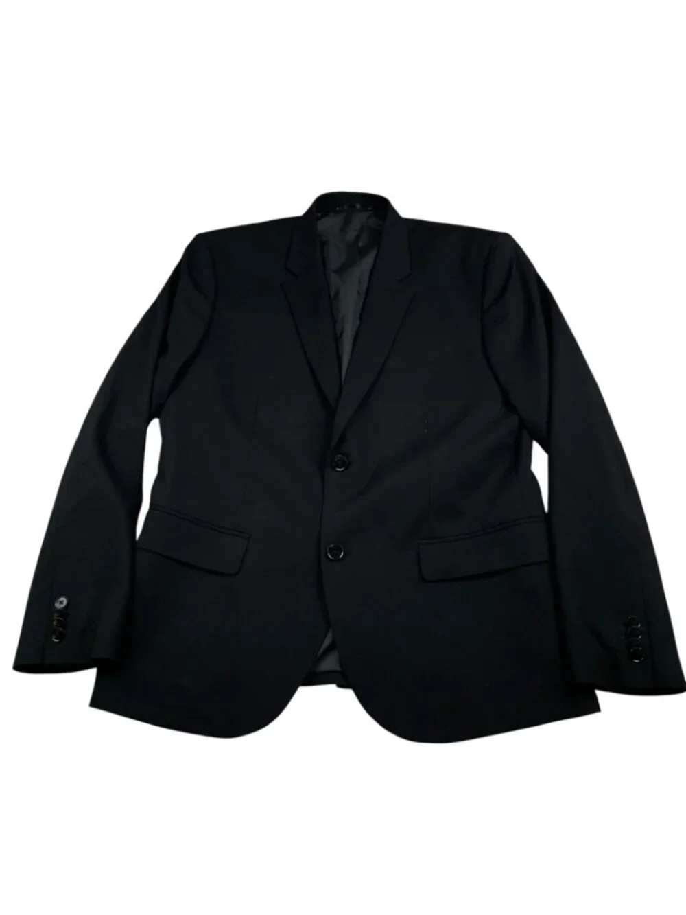 H&M Men's Performance 2-Button Skinny Fit Blazer Jacket Black • 44R